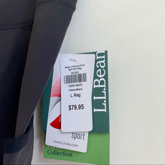 L.L. Bean Black Boundless Pocket Tights Legging - Picture 6 of 7